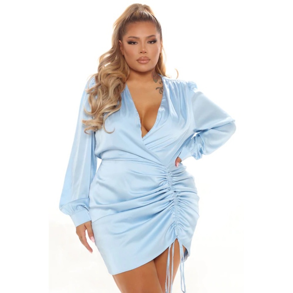 Fashion Nova Plus Satin Mini Dress